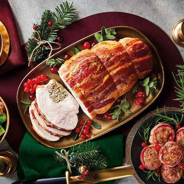 Bacon Topped Stuffed British Turkey Breast