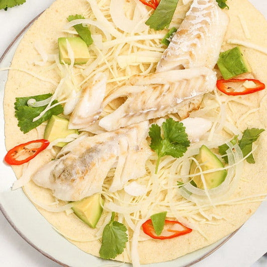 Lime and tequila fish tacos